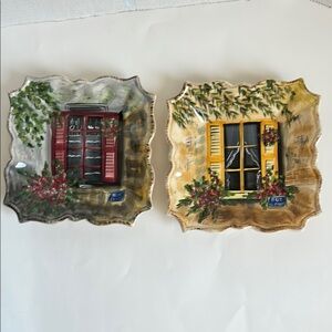 Tabletops Unlimited, Rue de Paris, set of two plates.